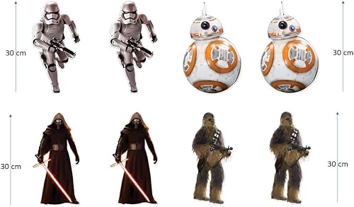 2352 ; vignette S W ; idéal pour les fêtes et les anniversaires ; produit en carton ; lot de 8 silhouettes ; dimensions 30 cm chacune - Nail Gallerys