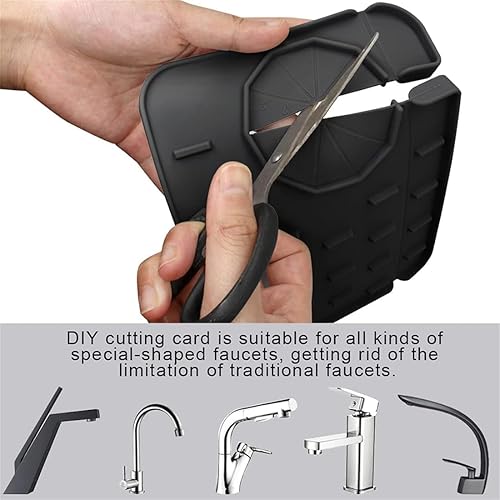 2pac Tapis d'écoulement en silicone - Protection de robinet multifonction et tapis d'égouttement - Résistant à la chaleur - Antidérapant et durable - Accessoire de cuisine et de salle de bain (noir et - Nail Gallerys