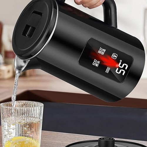 zjhukfmc Bouilloire Avec Réglage De La Température, 3L Bouilloire Électrique, Acier Inoxydable Théière Thermique Avec Ecran Numérique, Fonction De Maintien Au Chaud, Anti Scald, Poignée Ergonomique - Nail Gallerys