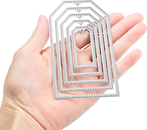 4 pièces Pochoirs de poinçonnage matrice de decoupe kit forme géométrique,matrices de découpe carré rectangulaire cadre pochoirs de gaufrage,cutting dies de decoupe pour cartes d'album de scrapbooking - Nail Gallerys