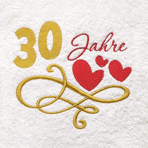Abc Casa Serviette cadeau pour 40e anniversaire avec cœurs brodés et 40 ans pour femme et femme une idée de cadeau pratique pour 40 ans d'anniversaire utile pour un cadeau d'anniversaire de 40 ans. - Nail Gallerys