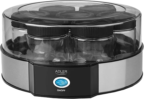 Adler 5908256839472 Machine à yaourt, 18 W, Gris - Nail Gallerys