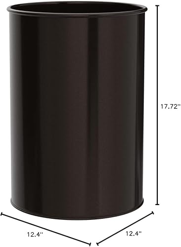 Durable 330301 Poubelle Métal Ronde, 30 Litres, Noir - Nail Gallerys