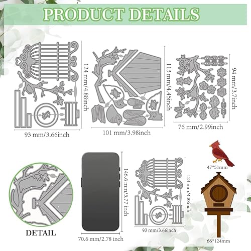 MAYJOYDIY Matrices de Découpe en Métal pour Broderie Cadre Épingles Machine à Coudre Gaufrage Pochoir pour la Fabrication de Cartes Scrapbooking Album DIY - Nail Gallerys