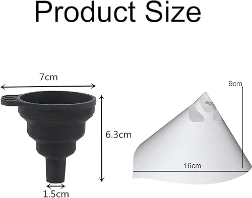 Filtre à Peinture, Filtre Peinture conique en nylon, Lot de 50 Filtres à Peinture Coniques avec 1 entonnoir en silicone, Filtres en Maille, tamis à peinture, pour filtrer Les peintures - Nail Gallerys