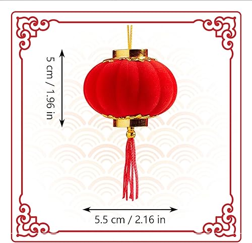 Eterspr 20 PCS Nouvel an Chinois Lanternes Rouges, Mini Lanternes Traditionnelles Chinoises, Convient pour la Fête du Printemps, Les Fêtes, Les Mariages et la Décoration de la Maison - Nail Gallerys