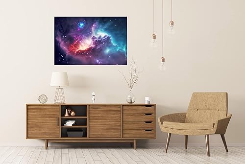 islandburner Tableau sur toile Nébuleuse Galaxies Espace Univers Infini Magie Vue Abstraite Planète Étoiles Cadre Affiche Poster Murale Tableaux - Nail Gallerys