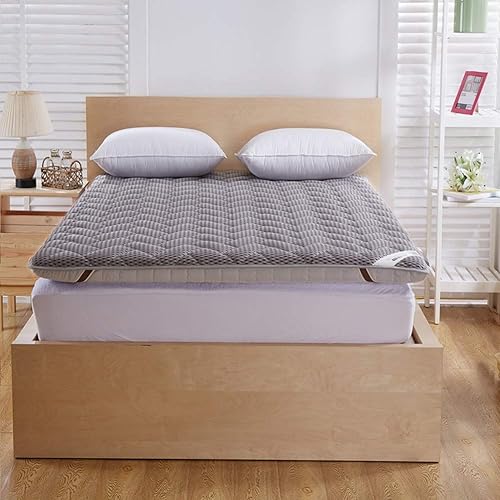 LQ&XL Doux Japanese Futon Matelas Pliant et Enroulable,Hypoallergénique Japonais Futon Matelas lit Plancher de Tatami Mat Dortoir étudiant Chambre,Gris,120X190CM - Nail Gallerys