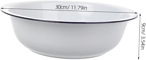 Uonlytech Bassine Tole Emaillee En Émail En Émail En Émaillée Bols à Mélanger Vintage Grand à Mélanger En Émail Émaillée Vintage Émail De Bassin - Nail Gallerys