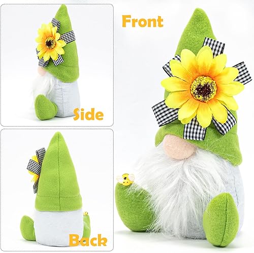 Lot de 2 poupées naines de tournesol, décoration printanière pour l'intérieur, décoration de printemps, tournesols, poupées naines pour la maison, la cuisine, la ferme - Nail Gallerys