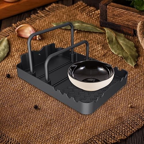Support de rangement pour couvercles de casseroles | Support de poêle pour armoire, avec tapis antidérapant pour cuisine et cuillère - Nail Gallerys