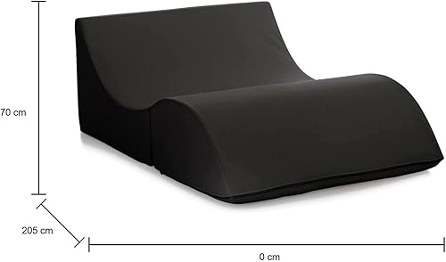 Talamo Italia - Lit pliant Andreina, Pouf transformable en lit simple, Méridienne en simili cuir, 100% Made in Italy, 130x50h50 cm, Blanc - Nail Gallerys