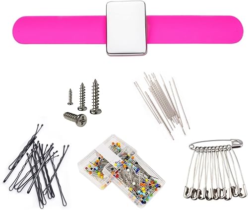 JZK Bracelet magnétique à coudre avec pince, bracelet magnétique pour épingles à coudre, bracelet porte-épingles, coussin de bras portable, rose - Nail Gallerys
