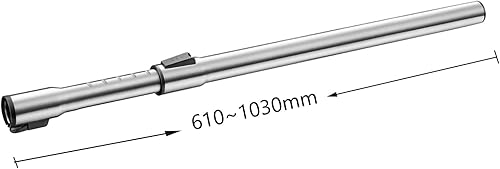 HOXATYP Tube télescopique compatible avec les aspirateurs traîneaux Miele - Tube de rechange compatible avec S8, S6, S5, S4, S2, S1, C1, C2, C3, Complete, Compact, Classic, S8000, S381 - Nail Gallerys
