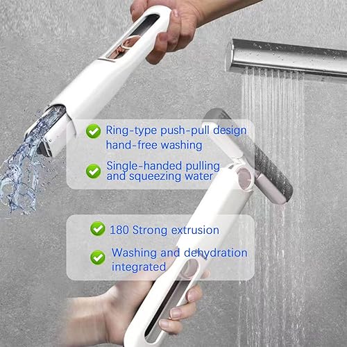 Mini Vadrouille Portable Auto-Compressante, Vadrouille Absorbante Forte Sans Lavage à La Main,Vadrouille De Nettoyage De Verre De Bureau Télescopique Portable Pour Salle De Bain Cuisines Vaisselle - Nail Gallerys