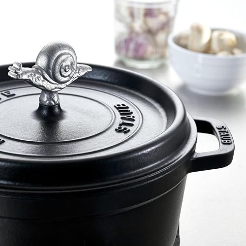 STAUB Accessoire Bouton Animal 'Escargot', Acier Inoxydable, 6 x 2 x 4 cm, Gris - Nail Gallerys