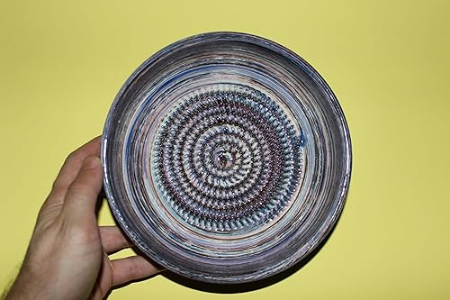 BEAMEL HOME Assiette râpe en céramique fabriquée à la main Design décoratif Ustensile de cuisine Art fonctionnel Vaisselle artisanale moderne originale Design traditionnel et décoratif (Lavande - Nail Gallerys