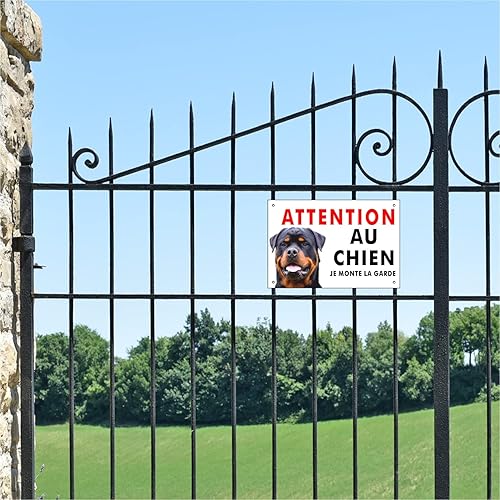 Pubblimania Rottweiler Panneau signalétique pour chien en aluminium rigide, d’une épaisseur de 3 mm (20 x 30 cm) - Nail Gallerys