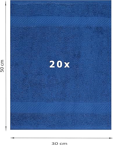 Betz Lot de 20 Serviettes d'invité Palermo 100% Coton Taille 30x50 cm Couleur Gris Pierre - Nail Gallerys