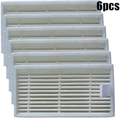 Lot de 6 filtres de rechange compatibles avec aspirateur robot 3000 A1, éléments filtrants lavables pour robot, dépoussiérage haute efficacité, blanc - Nail Gallerys