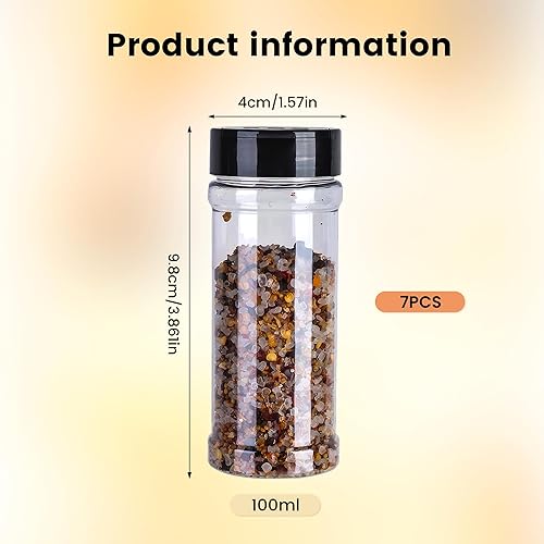 FZSECRIU 7 pièces pot a epices，pot epices，bocaux epices，bocaux à épices，pots à épices，rangement et organisation de cuisine - Nail Gallerys
