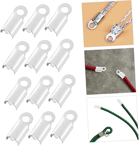 ARTIBETTER 500Pièces Argentées pour Embouts de Sertissage Métalliques pour Fabrication de Colliers et Bracelets - Nail Gallerys