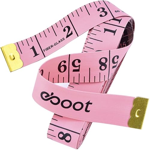 60 Pouces150 cm Ruban à Mesurer Doux sur Mesure pour Tissu Taille Soutien-Gorge Circonférence de la Tête Tailleur Règle en Tissu Double Face, Rose - Nail Gallerys