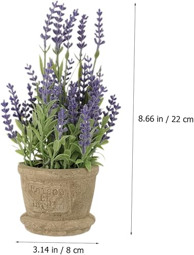 VALICLUD Lavande Artificielle Pot Décor de Réaliste pour Maison et Bureau Fleurs Pot Simulées pour Salon Jardin et Cafés - Nail Gallerys