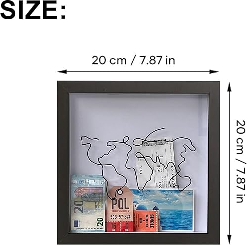 Boîte d'Archivage d'Aventure et de Collection de Voyage, Tirelire Unique, Cadre Photo pour Décoration Murale et de Table, Boîte de Collection de Billets, Beau Cadeau - Nail Gallerys