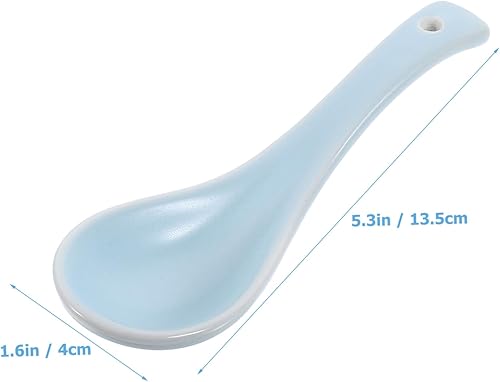 NAMOARLY 3Pièces Cuillère à Soupe Céramique Ustensiles de Table pour et Porridge Couleurs Aléatoires - Nail Gallerys