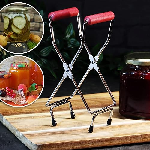 com-four® Lève-Verre pour bocaux et bocaux Chauds - bocaux de Toutes Tailles - Pince à bocaux - Pince bocaux - Pince (Lève-Verre 21 cm - 01 pièces) - Nail Gallerys