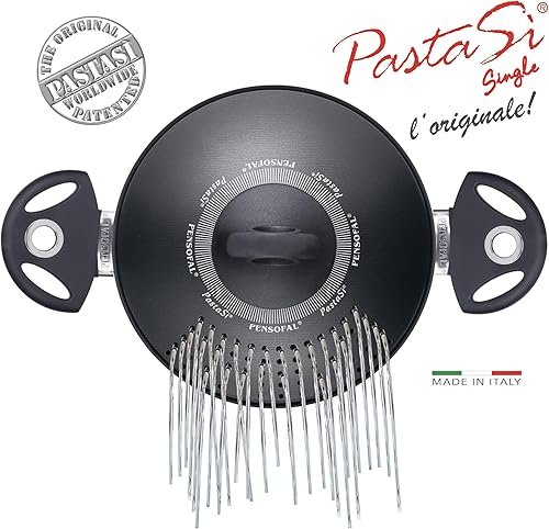 Pensofal Pot PastaOui Single BioStone avec couvercle passoire 2 poignées revêtement effet pierre en aluminium antiadhésif par induction diamètre 18 cm 3 litres - Nail Gallerys