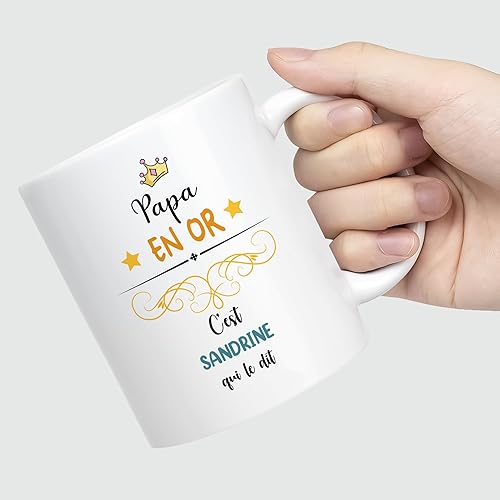 Cadeau Plus Mug Personnalisé Prénom - Beau-papa En Or - Cadeau Beau Papa, Idee Cadeau Beau Pere, Beau Papa Cadeau, Cadeau Fete Des Beau Pere, Mug Beau Papa, Tasse Beau Papa - Nail Gallerys