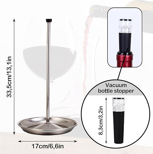 Support Carafe De Vin, Egouttoir Bouteille, Support De Carafe Amovible, Support à Carafe En Acier Inoxydable, Égouttoir Porte-Bouteille Decanter Rack, Pour Le Réveil, Cuisine, Table à Manger, Bar - Nail Gallerys