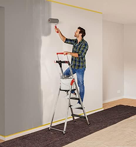 Escabeau de sécurité Pliable en Aluminium 5 marches Larges Hailo L100 - Nail Gallerys