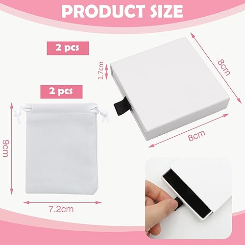 VEGCOO Boîtes Cadeaux, Petites Boîtes cadeaux, Boîtes Cadeaux pour Bijoux, pour Ranger les Bracelets, les Bagues et les Colliers (rose) - Nail Gallerys