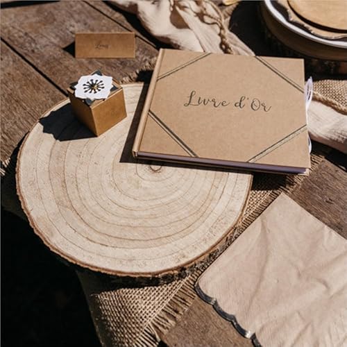 artifêtes Livre d'or Liserai Kraft et Or 21 cm - Nail Gallerys