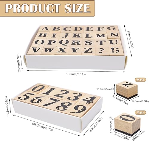 Sixfolo 38 Pcs Tampons de Alphabet et Chiffres Tampon en Bois Caoutchouc Tampons Lettres Alphabet Timbres en Bois avec Lettres Chiffres et Symboles pour DIY Artisanat,Scrapbooking,Cartes - Nail Gallerys