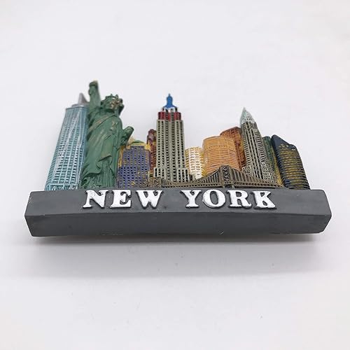 USA 3D New York Landmark Magnet Réfrigérateur Touriste Souvenirs À La Main Résine Artisanat Maison Cuisine Décoration New York Amérique Réfrigérateur Aimant Collection Cadeau - Nail Gallerys