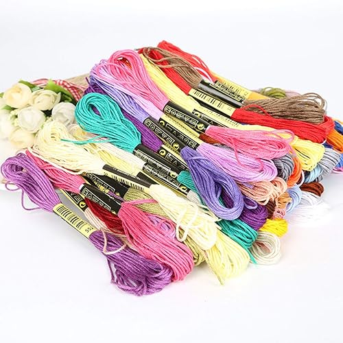 Livecitys Lot de 8 bobines de fil à broder en coton pour point de croix Marron 7,5 m - Nail Gallerys