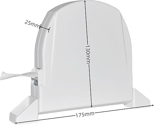 Enrouleur de sangle pour volet roulant - Sangle intégrée - Largeur : 14 mm - Longueur : 5 m - Montage mural - Pivotant à 180 °C - Nail Gallerys