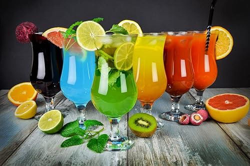 Sendez Lot de 6 verres à cocktail - 480 ml - Verres à long drink - Verres à cocktail - Nail Gallerys