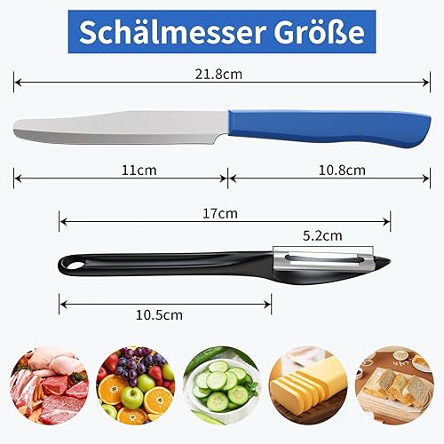 Plys 2 Éplucheur Universel Eplucheur Légumes en Acier Inoxydable,Couteau Cuisine avec Lame Tranchante pour Légumes Fruits，Couteau à Coupe Rapide avec Ressort Amovible - Nail Gallerys