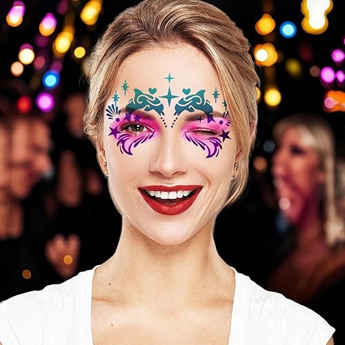 Pochoirs Pour Maquillage Visage | 16 Modèles Réutilisables pour Dessin Artistique - Gabarit Adultes et pour Pâques, Halloween, Spectacles et Activités Scolaires - Nail Gallerys