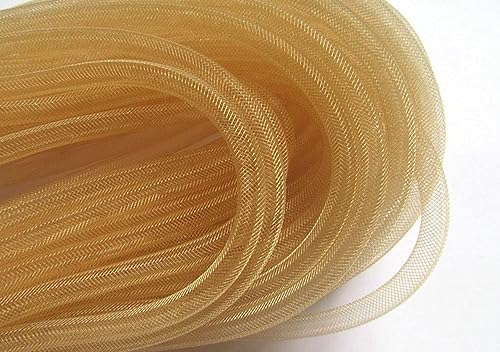 YYCRAFT Tube en maille solide pour couronnes Cyberlox CRIN Crafts 8 mm (sans aluminium), ivoire 22,9 m - Nail Gallerys