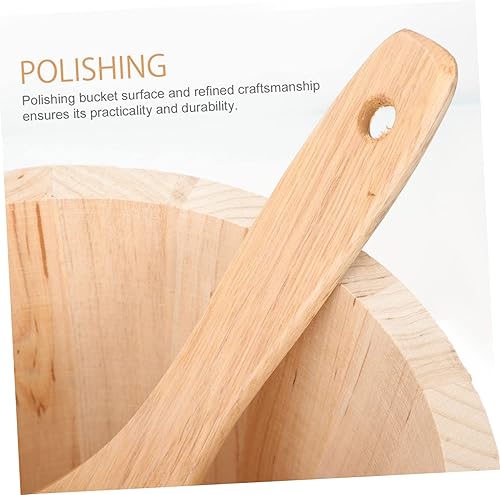 ABOOFAN 1 Ensemble Seau De Stockage De Nourriture Récipient De Rangement De Cuisine Seau à Riz Multifonction Conteneur De Stockage De Riz Seaux De Nourriture Porte-riz Seaux De Riz En Bois - Nail Gallerys