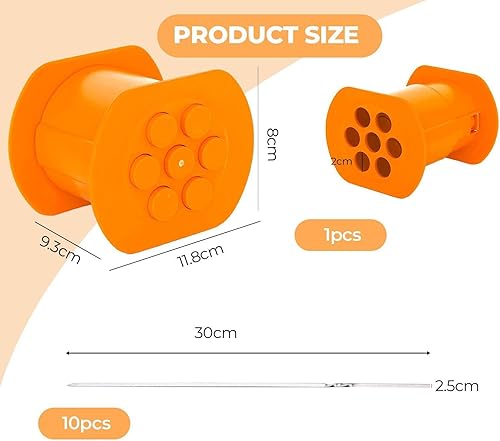 1 Machine À Saucisses, 10 Brochettes De Barbecue, Moule À Hot-Dog Diy, Presse-Bâtons De Viande Manuel, Ustensiles De Cuisine - Nail Gallerys