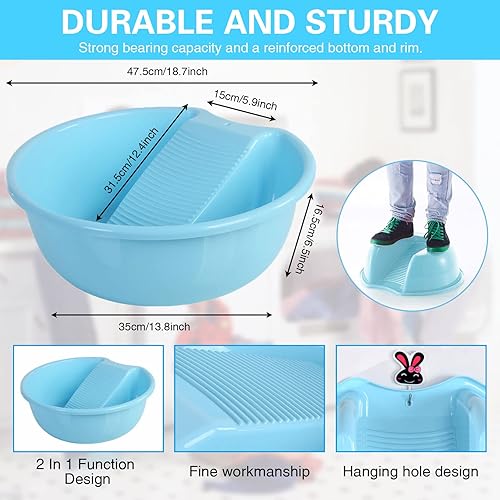 MAOYE Lavabo pour laver les vêtements à la main et les petits articles délicats en plastique antidérapant pratique Bleu - Nail Gallerys