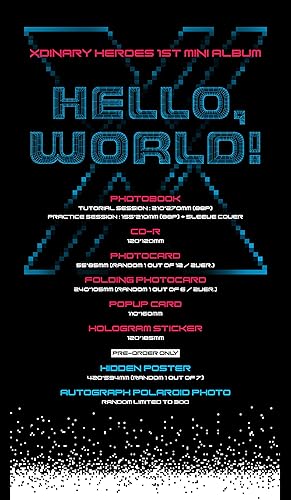 DREAMUS Xdinary Heroes - Hello, world! (1st Mini Album) CD (Random ver.) - Nail Gallerys