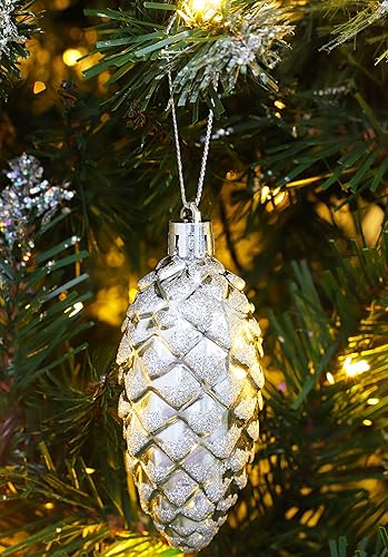 Christmas Concepts® Pack de Boules de Noël en Pomme de pin de 6 à 90 mm (3.6') – Décorations Brillantes et Scintillantes – Décorations de Noël de Luxe (Cuivre) - Nail Gallerys